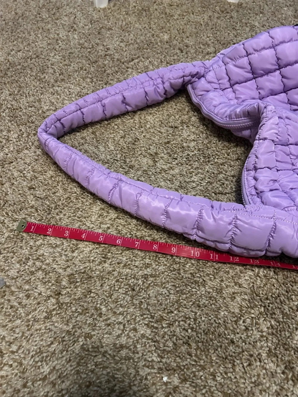 Pink Lily Quilted Lavender Shoulder Tote - Picture 9 of 11